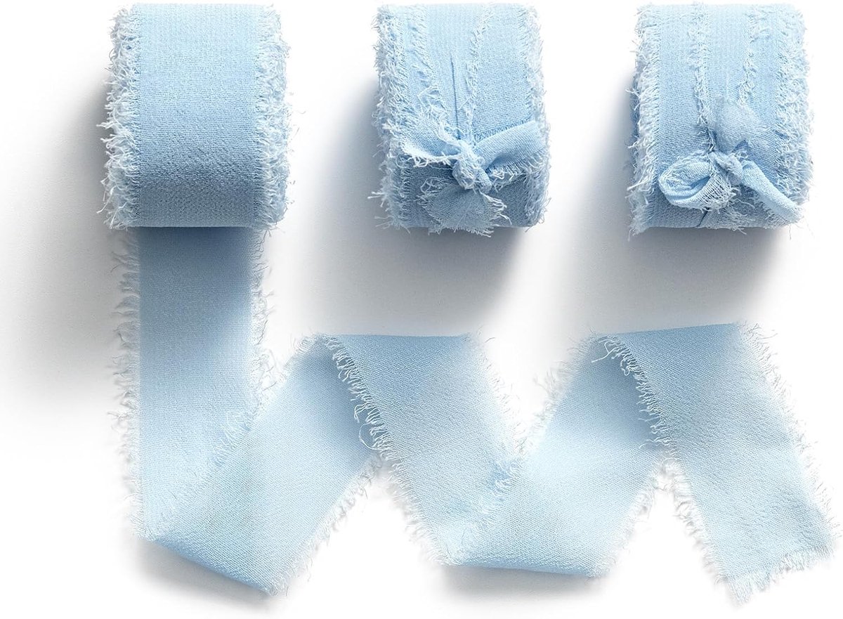 Chiffon lint Blauw Cadeaulint Breed Lint Geschikt voor