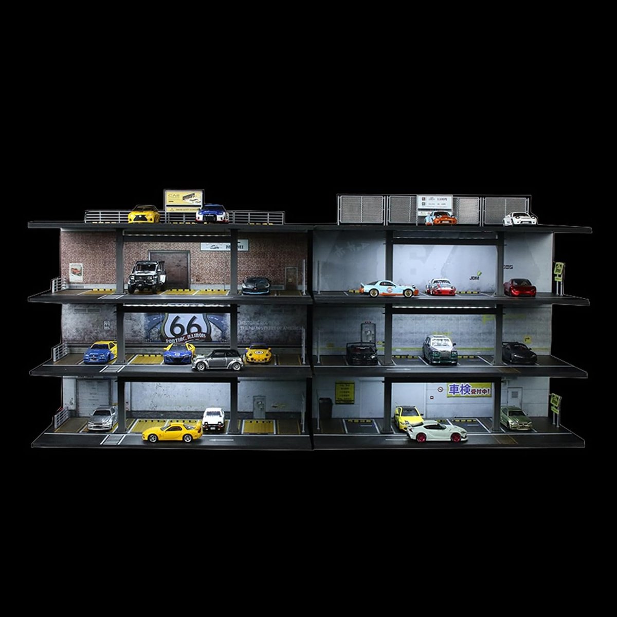 1/64 Schaal Die-Cast Auto Displaykast Garage Diorama, 20