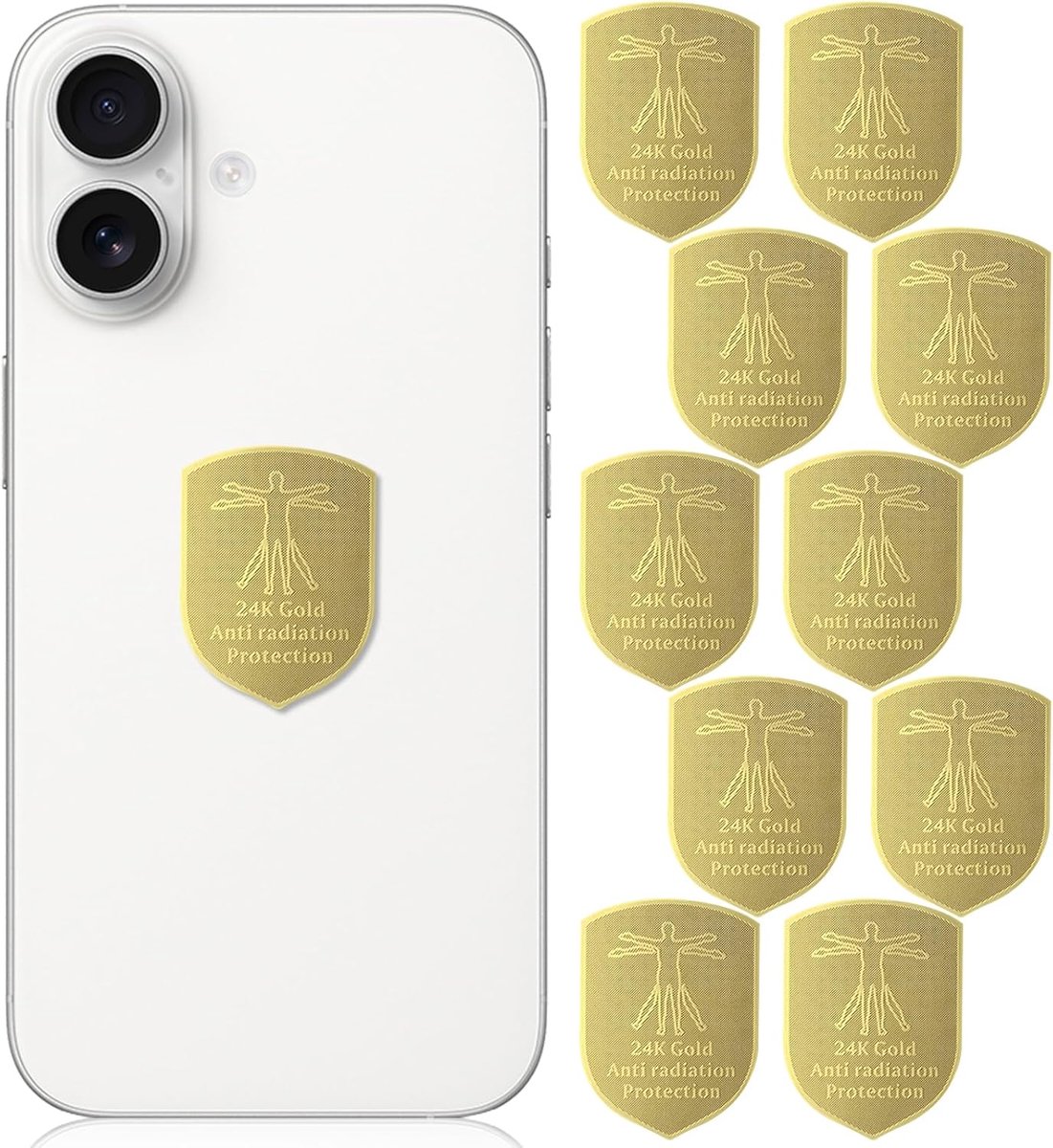 mobiele telefoonstickers, 10 stuks, EMF-bescherming, afscherming