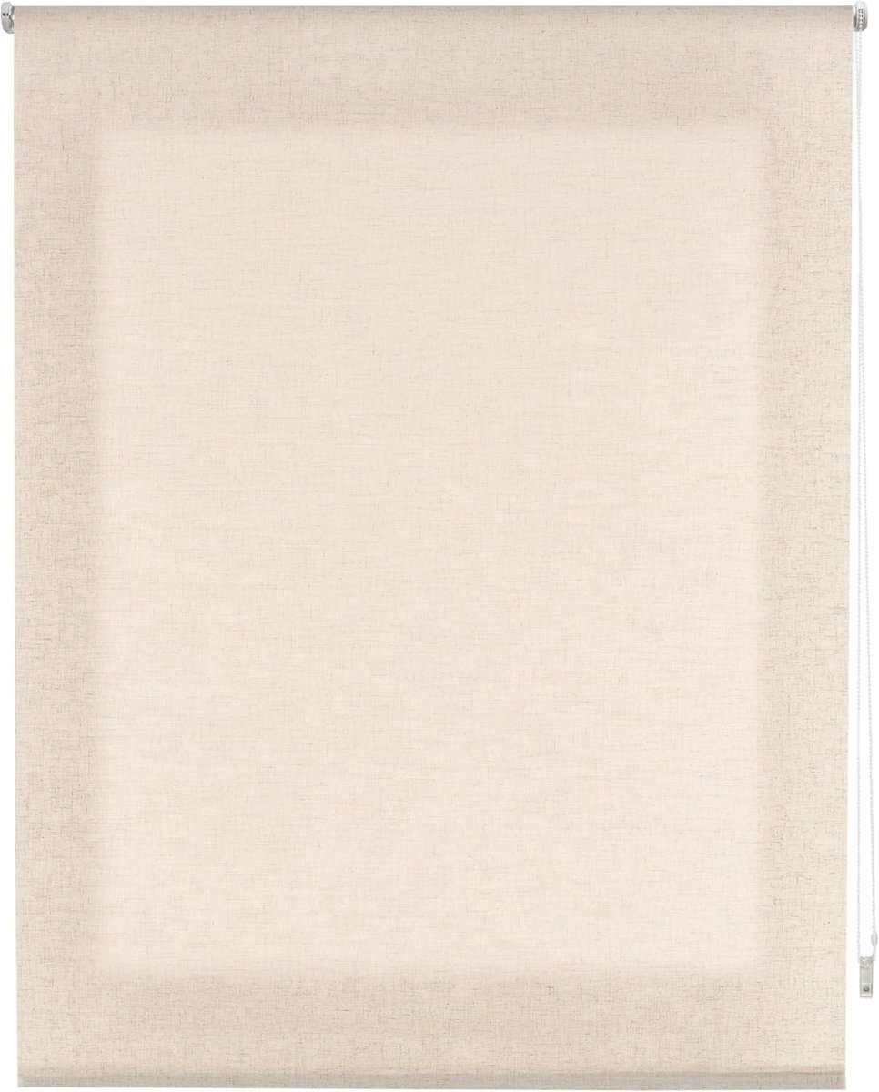 lichtdoorlatend, linnenstructuur, afmetingen 160 x 200 cm x 200 cm, beige, stofmaat 157 x 195 cm, linnen