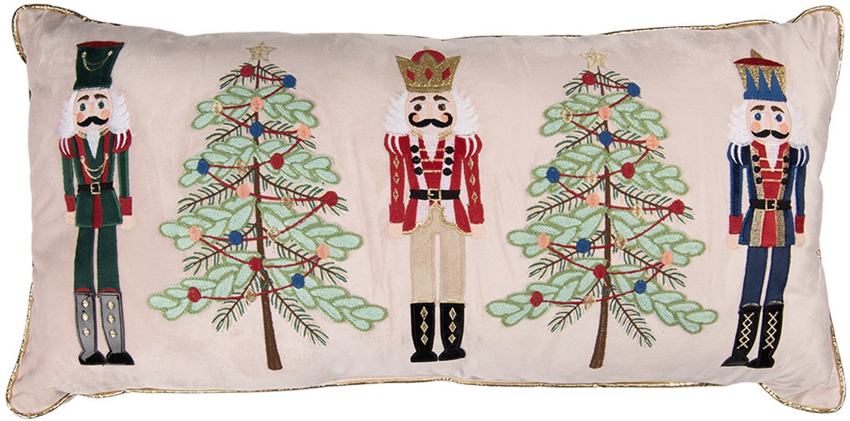 Clayre & Eef Sierkussen 76x35x4 cm Beige Polyester