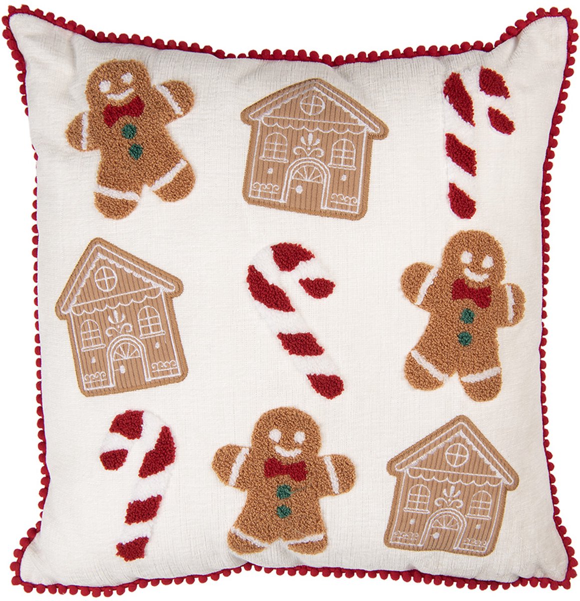 Clayre & Eef Sierkussen 40x40 cm Beige Polyester