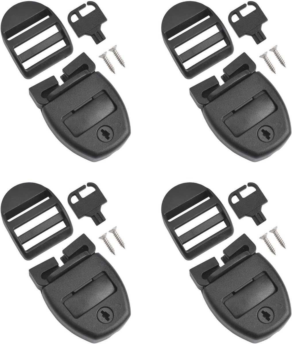 Set van 4 Hot Tub Cover Clips en Reparatieset voor Afdekking, Inclusief Sloten, Sleutels en Bevestigingsmaterialen voor Veiligheid en Onderhoud