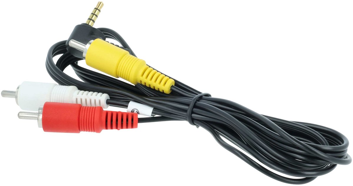 vhbw audio-video-composietkabel, compatibel met JVC GR-DVL515, GR-DVL510, GR-DVL512, GR-DVL505, GR-DVL507, GR-DVL320 camera, digitale camera - AV-kabel