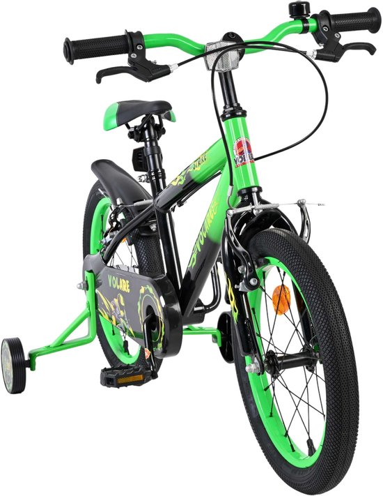 Volare Strike Kinderfiets - Jongens - 16 inch - Groen - Twee Handremmen van Volare — afbeelding 2