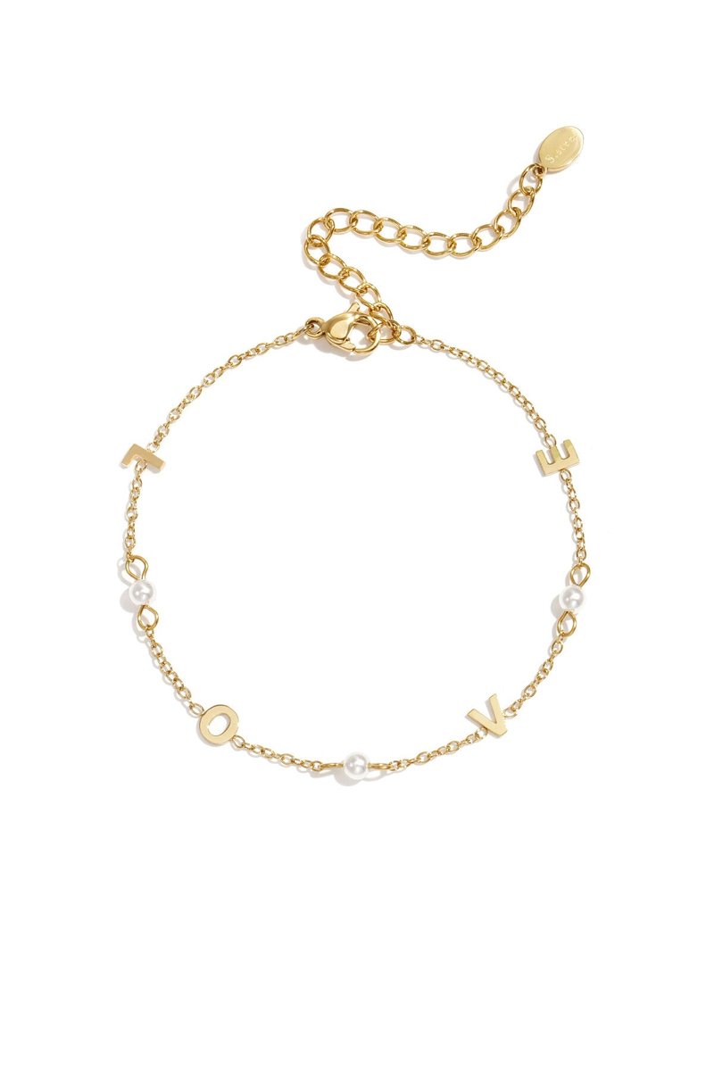 Elegant gold-toned charm bracelet for women