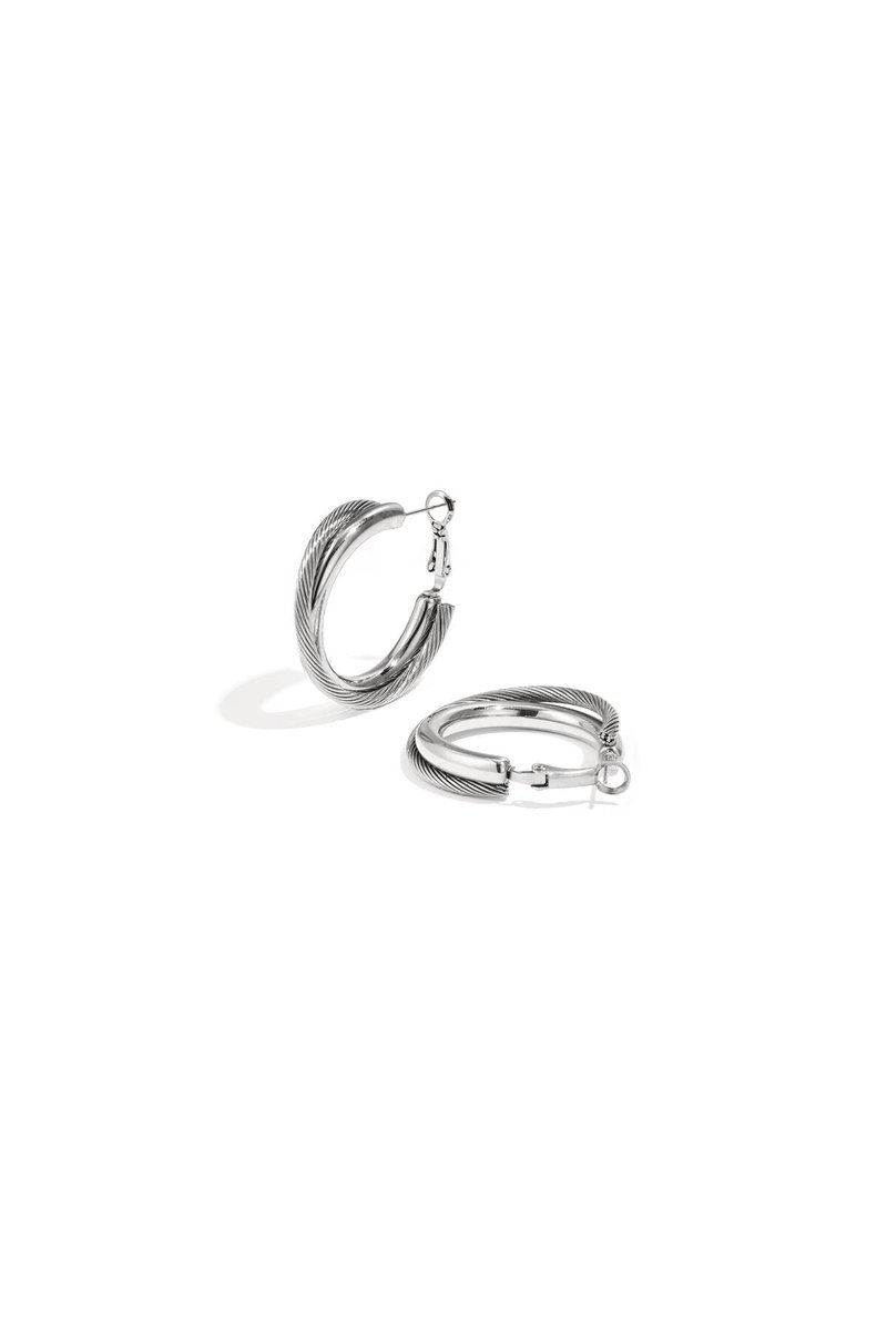 Elegant stainless steel hoop earrings - timeless style - zilveren kleur