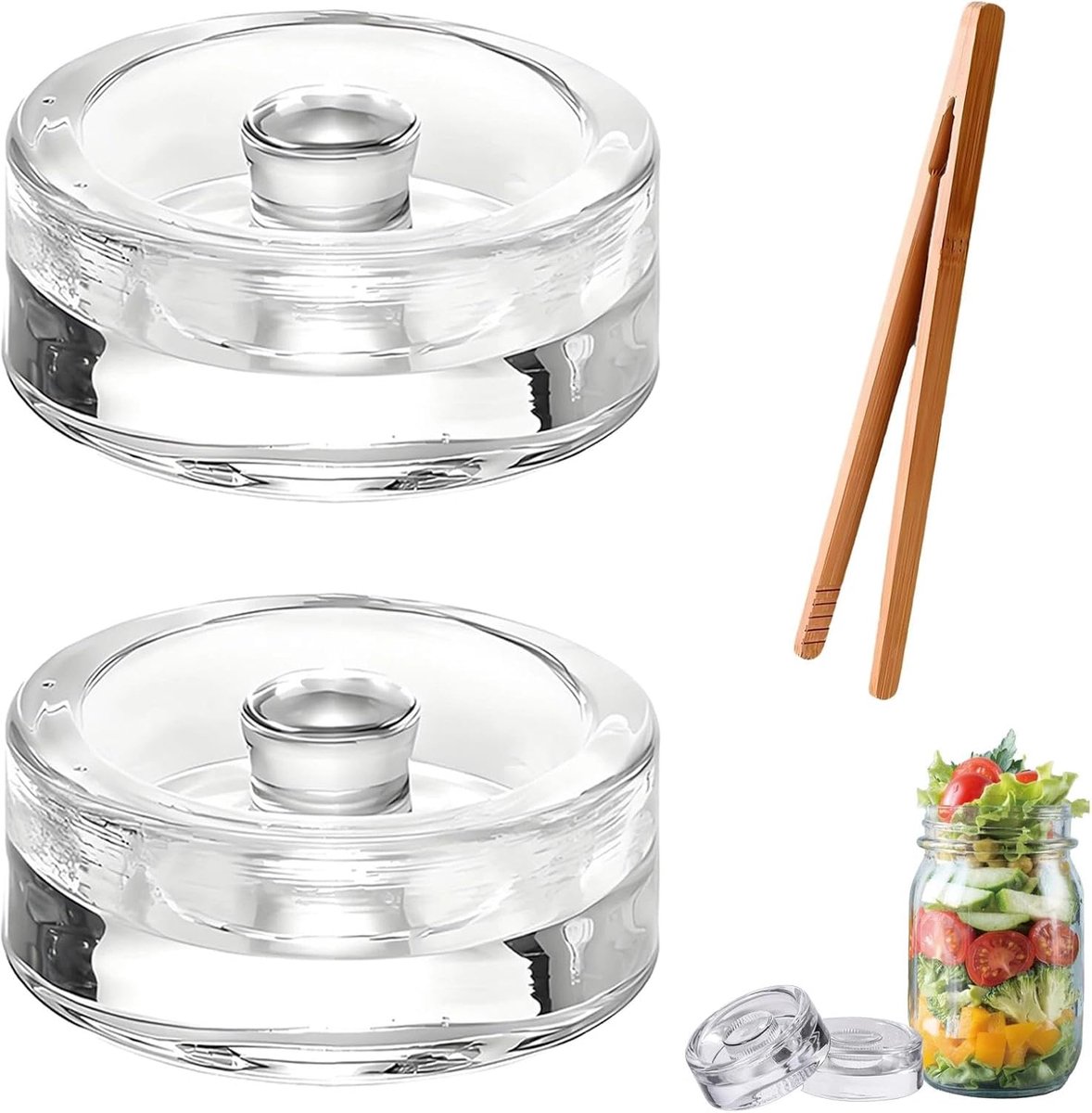 2 stuks fermentatiegewichten, gistingsgewicht van kimchi-glas, glazen