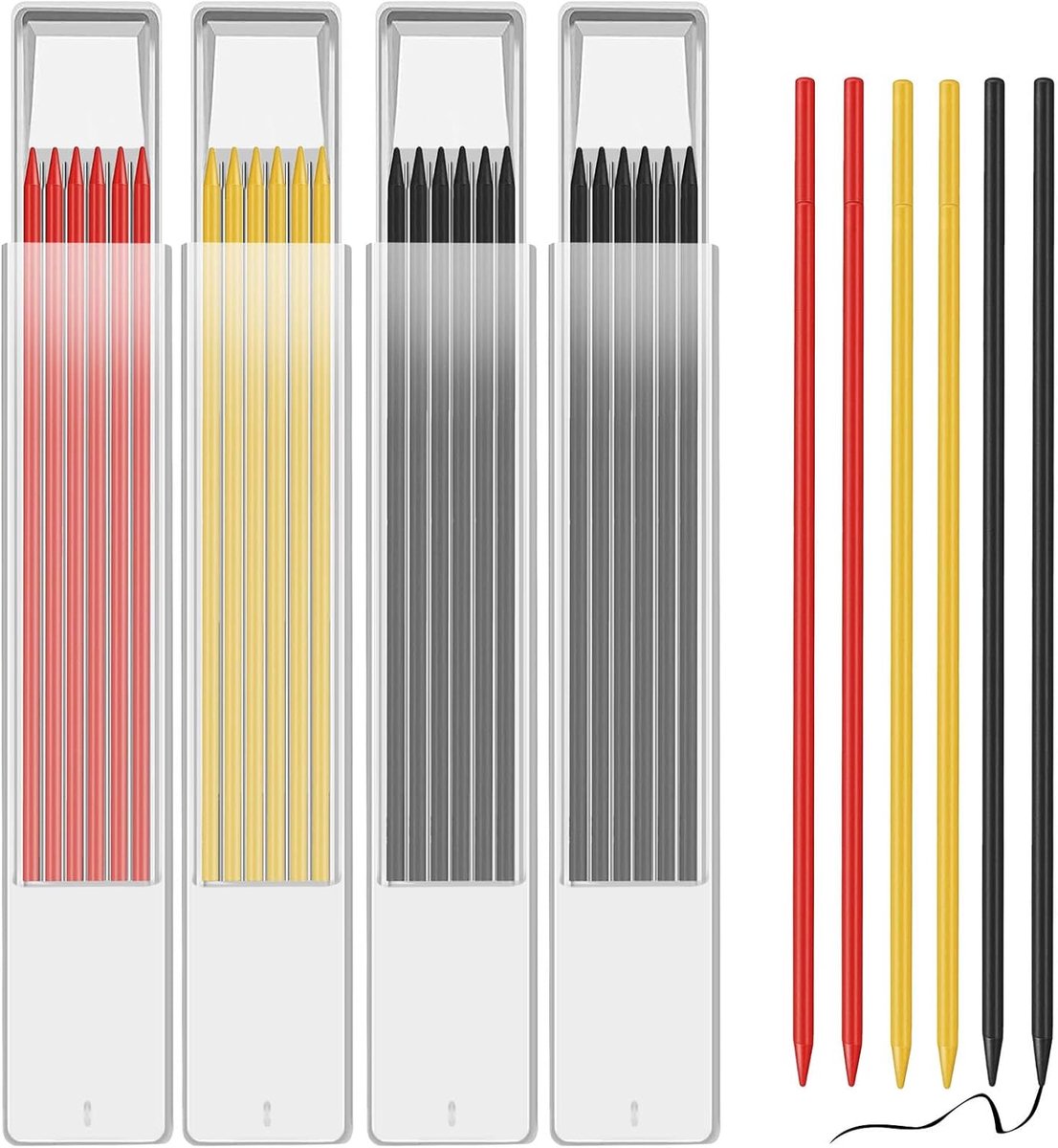 Massief Timmerman Potlood Vullingen, 24 Stuks Houtbewerking Pen