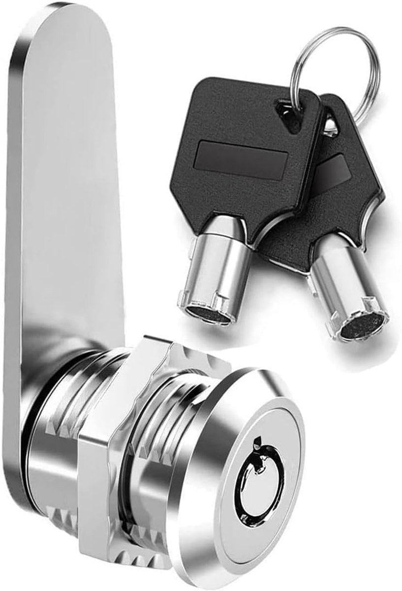 Cilinderslot Met Sleutels - Kastslot - Kasten Beveiligen - Anders Gesleuteld - 16MM - Zilver