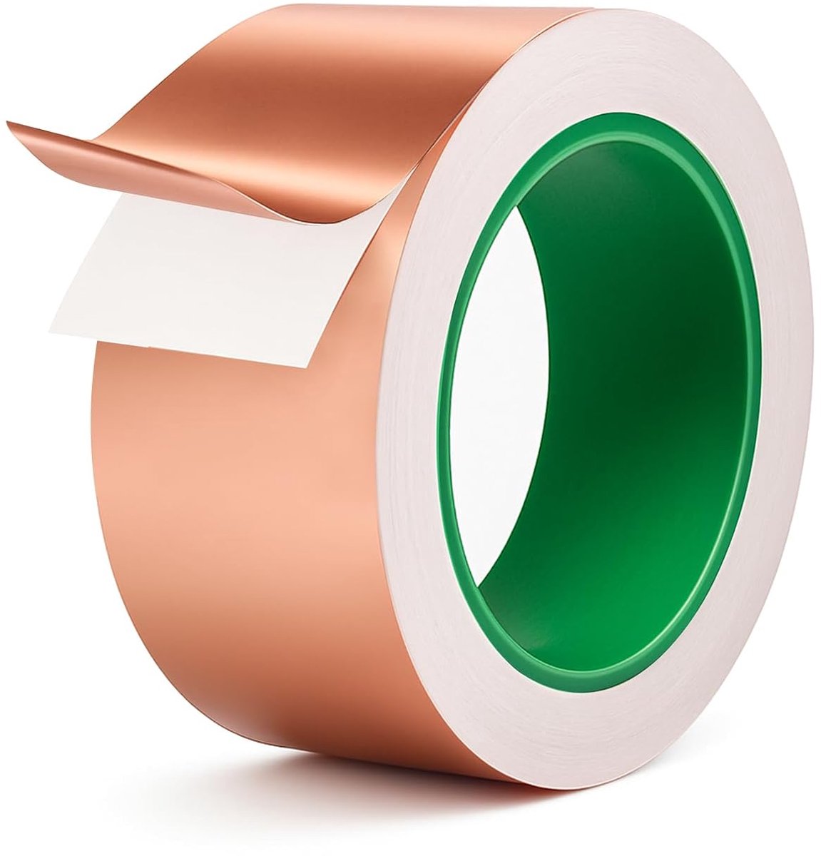 koper, 50 mm x 20 m aan beide zijden geleidende koperfolie tape | Koperen tape, zelfklevend, slakkenafweer ter bescherming van planten buitenshuis