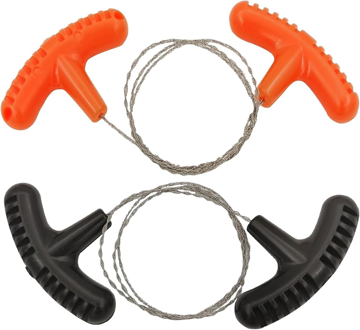2 stuks roestvrijstalen handdraadzaag, 68 cm lengte, zakkettingzaag, pvc-buis, draagbare multifunctionele uitrusting voor outdoor noodgevallen