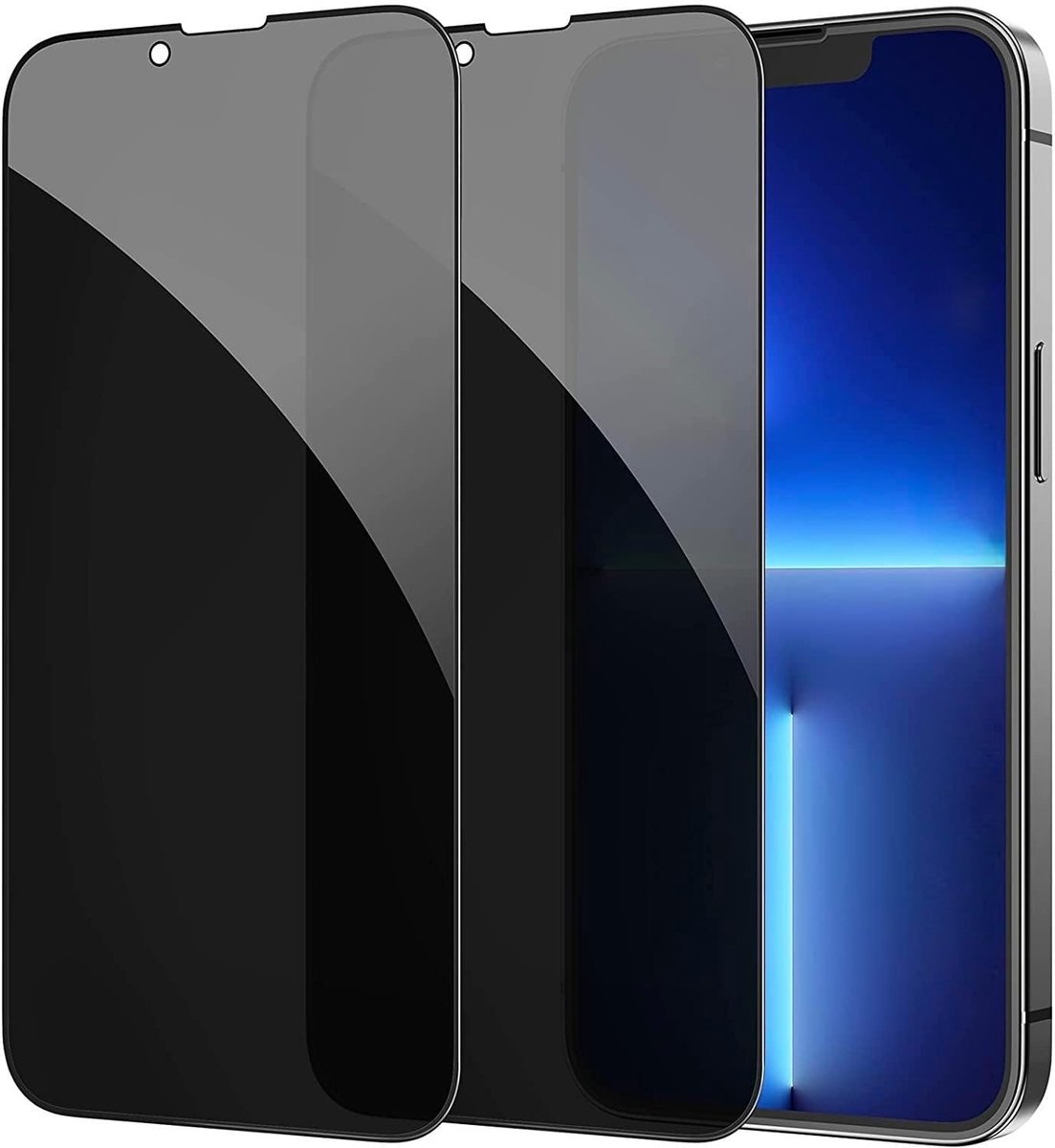 Privacy Screen Protector voor iPhone 13 / iPhone 13 Pro Schermbeschermer [2 stuks] anti-spy Beschermfolie 9H hardheid Gehard Glas Display Folie