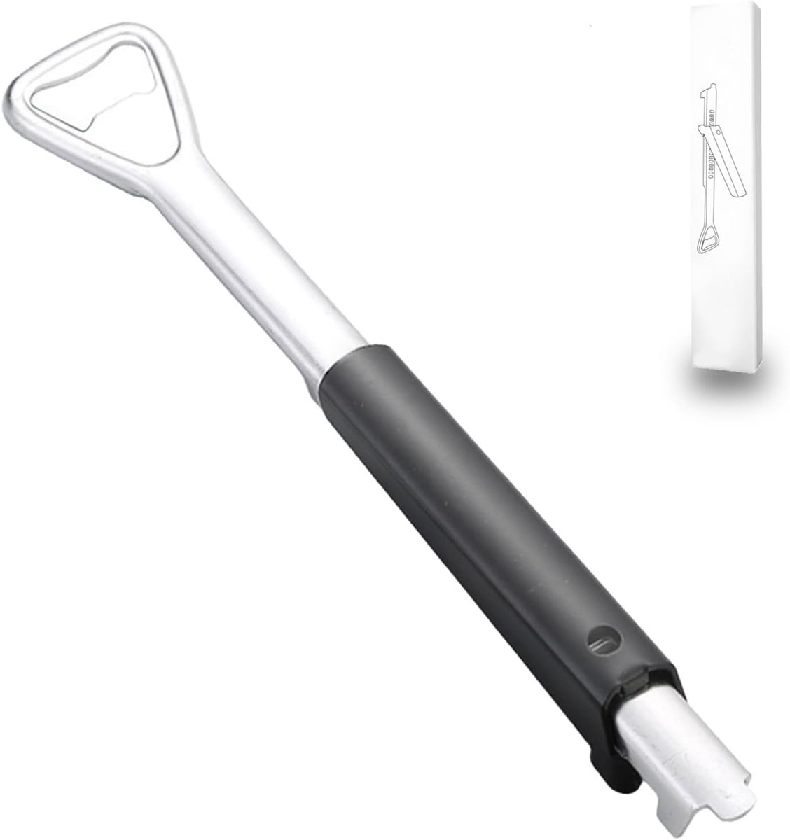 2 stuks verstelbare blikopener, 2-in-1 glasopener, schroefdekselopener, flesopener, flesopener, dekselopener, voor schroefglazen voor thuis, outdoor, camping