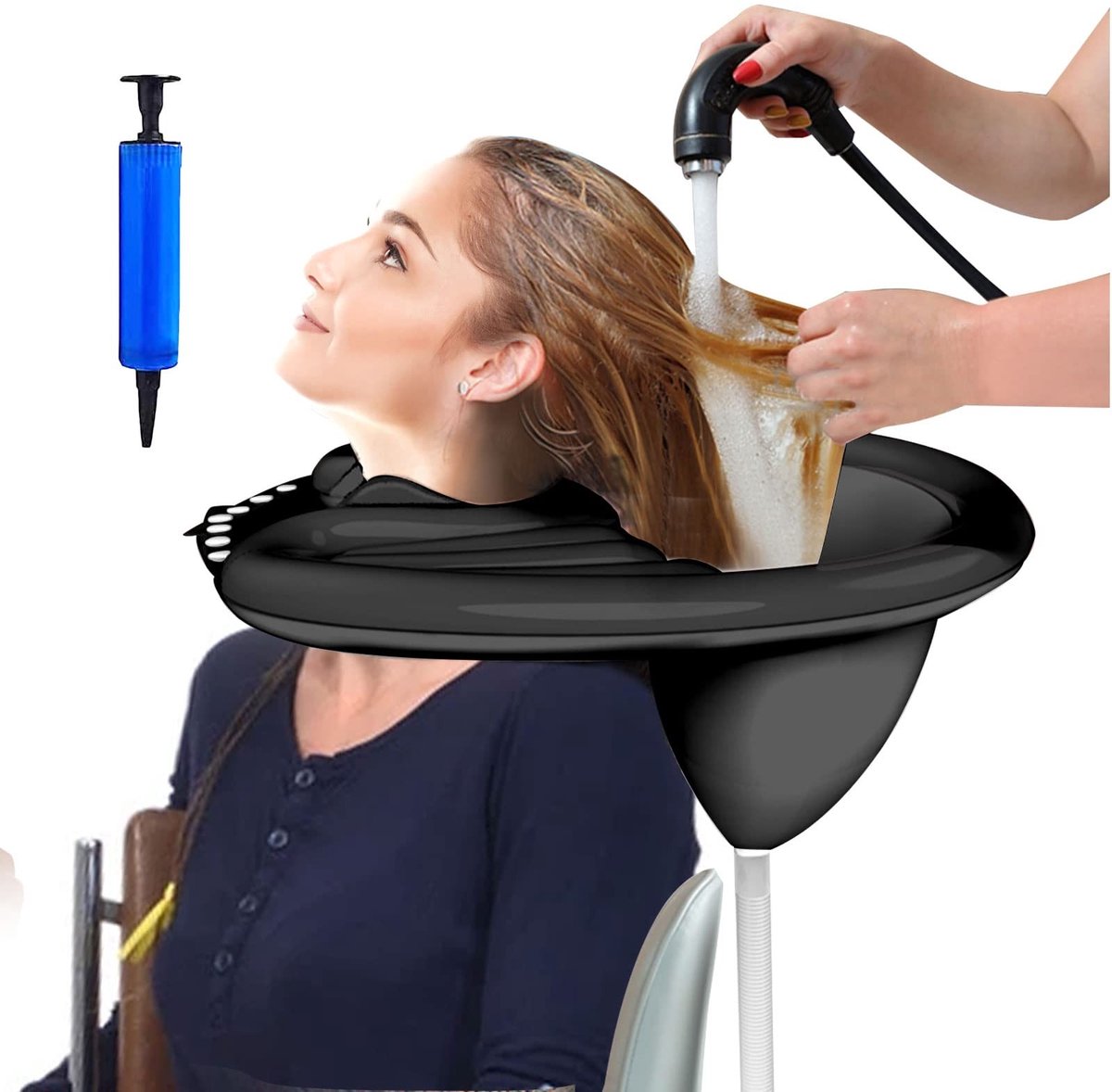 Omgoods - Opblaasbaar Haarwasbakje - Mobiele Salon voor Ouderen en Kinderen