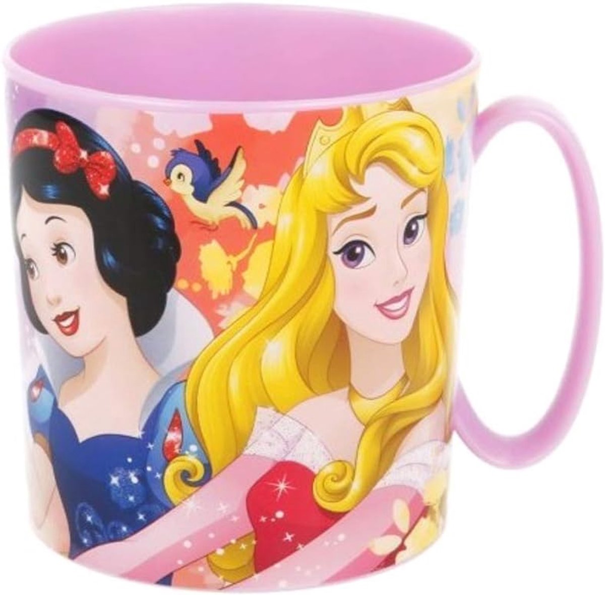 Herbruikbare kunststof beker/mok, 350 ml, naar keuze, beker met handvat, van kunststof, BPA-vrij, geschikt voor magnetron, herbruikbaar (Princess)