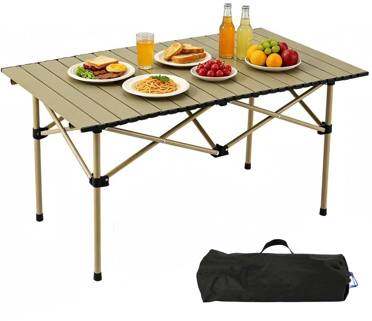 Omgoods - Inklapbare Campingtafel - Draagbare Vouwtafel met Opbergtas