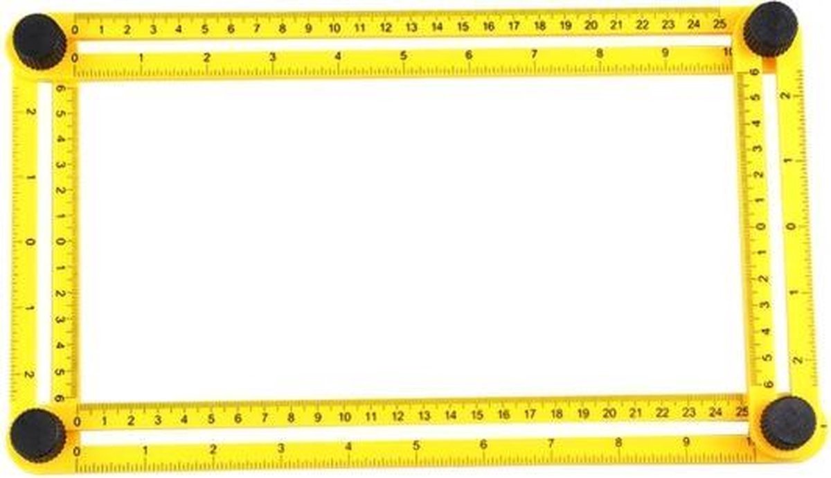Scoby - Hoekmeter - Hoekliniaal - Hoekmaat Liniaal - Angle Gauge - Universeel - Geel