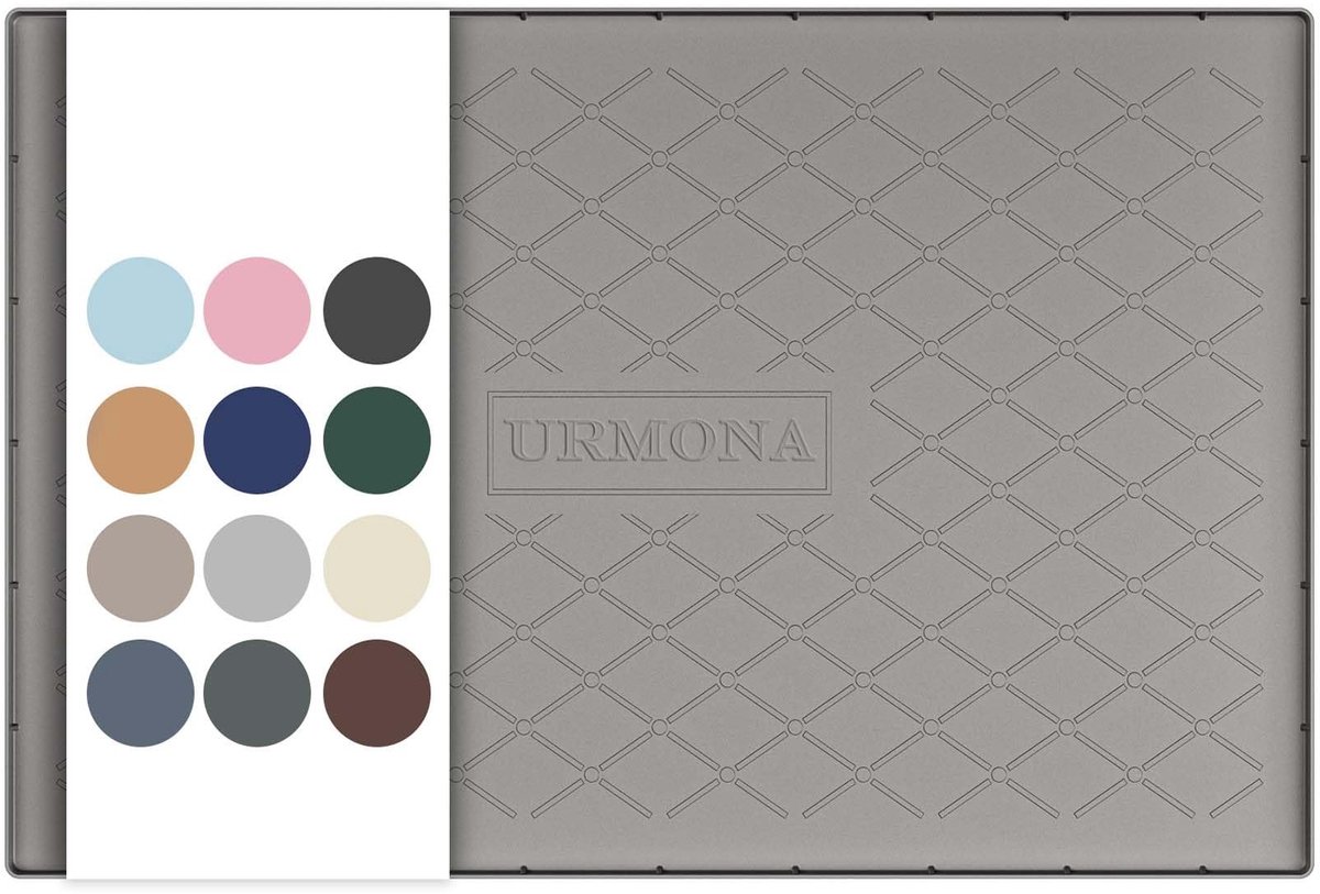 Omgoods - Waterproof Onderkast Mat voor Keuken - Beige Siliconen met Opstaande Rand