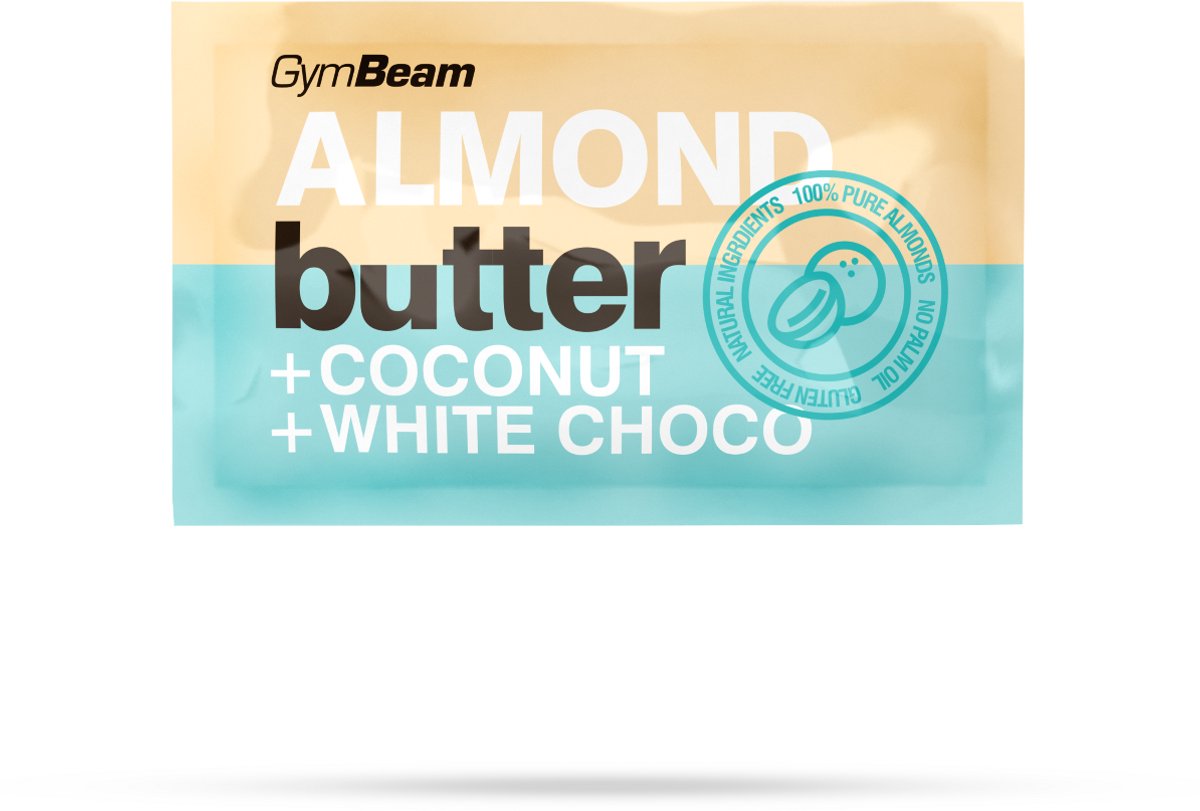 GymBeam Amandelboter met kokos en witte chocolade 30 g