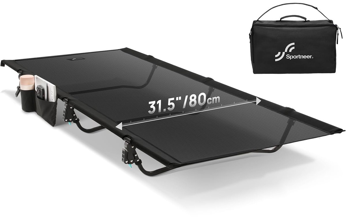 Omgoods - Ultralight Compact Camping Cot - Vouwbed voor Buiten 31.5 Inch