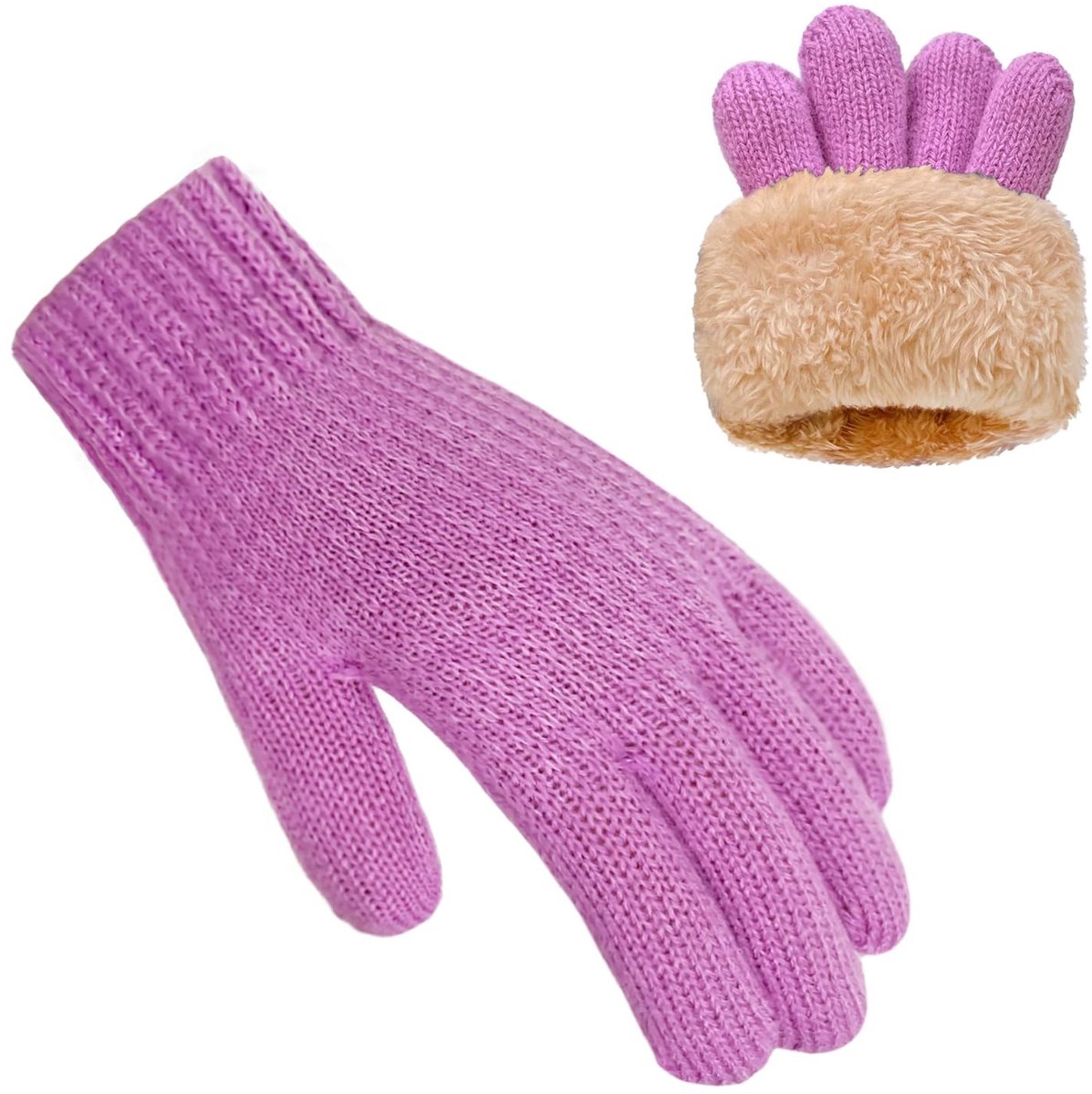 Omgoods - Kinderen Warm Fleece Winterthermohandschoenen voor 5-10 Jaar