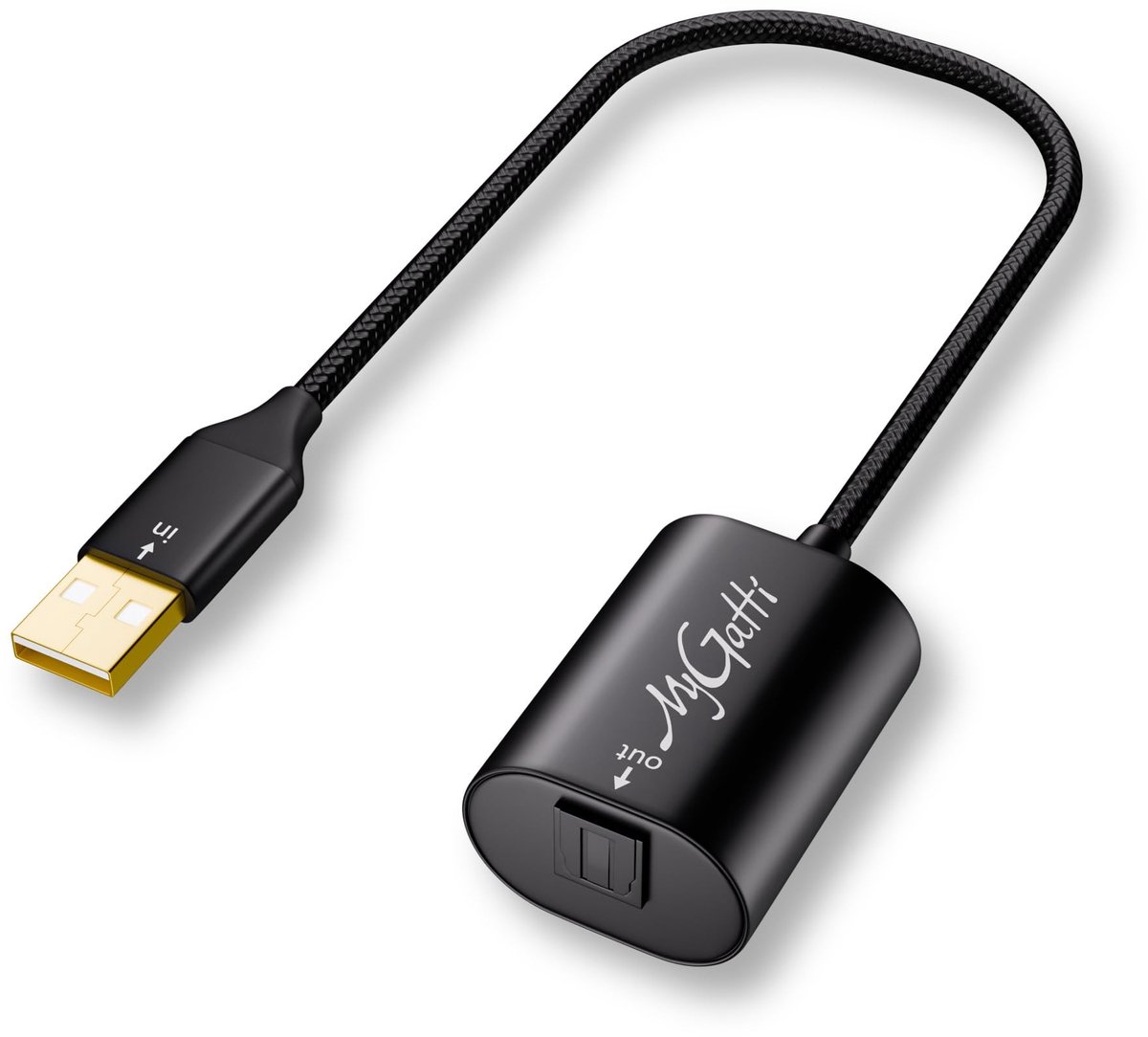 Omgoods - USB 2.0 naar Toslink Optische Audiokabel - 20 cm voor PC en Laptop