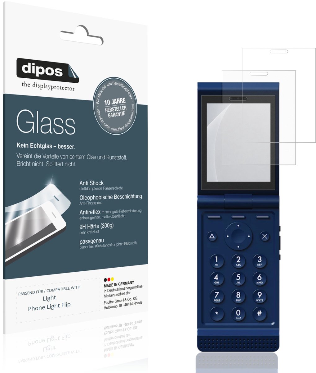 dipos – 2x Matte Pantserfolie geschikt voor Light Phone Light Flip | 9H Screenprotector