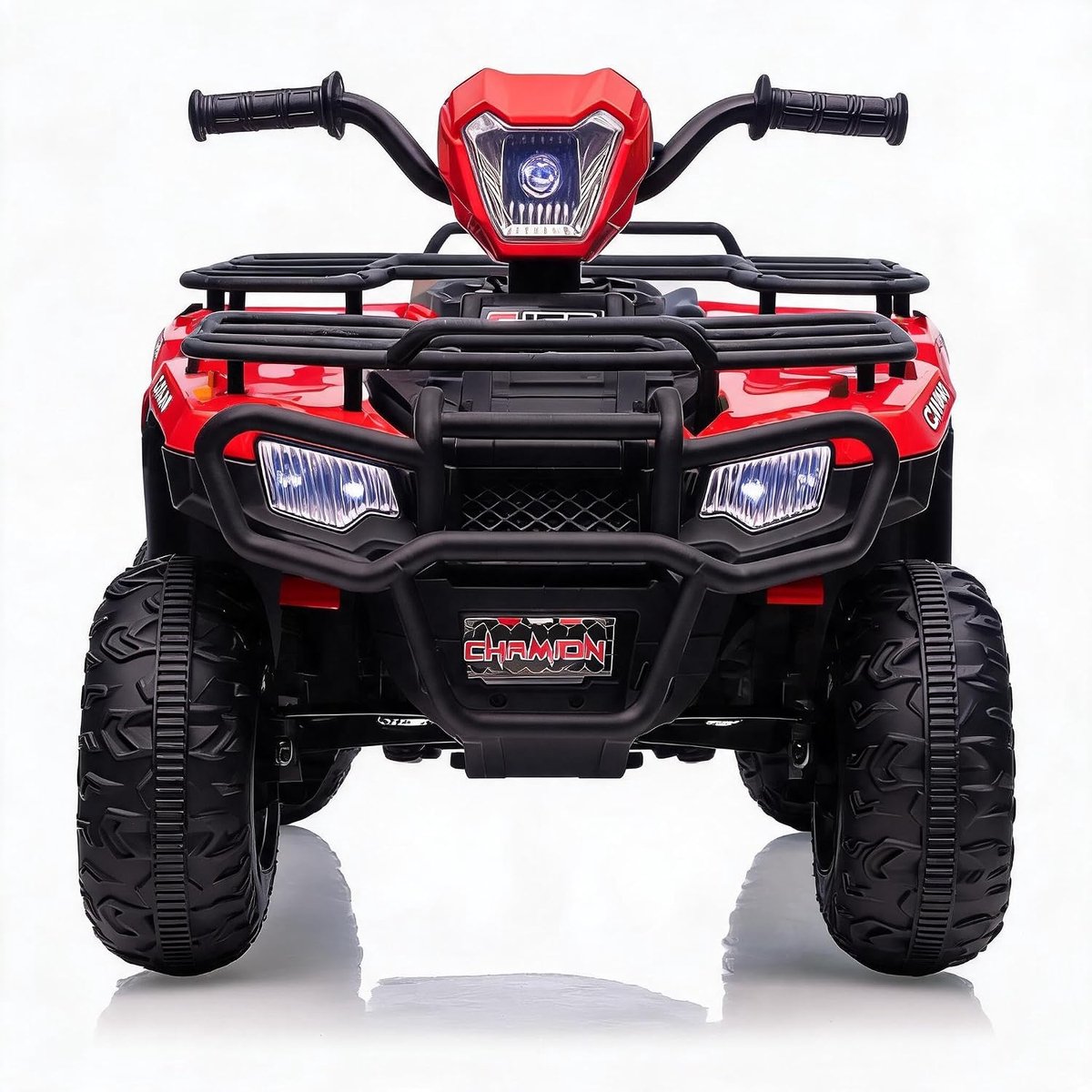 Triumpunpre - Elektrische kinderquad 12V - LED-koplampen muziek en USB - 2 snelheden - dubbele aandrijving 2x30W - voor 3-8 jaar - Rood