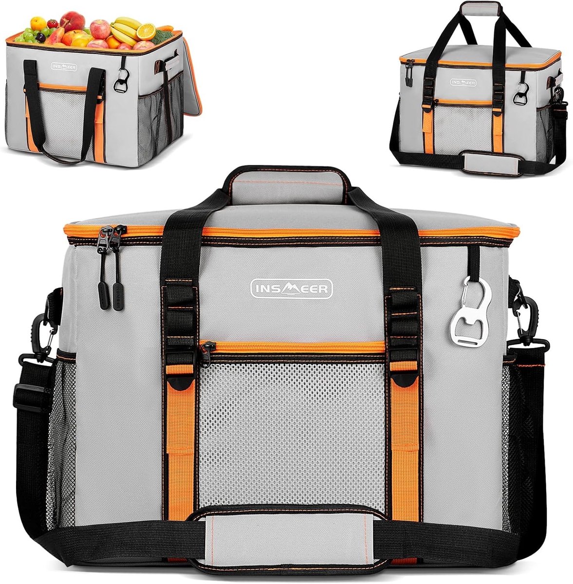 Opvouwbare Koeltas XXL - 50 Liter Capaciteit - 5-Laags Isolatie - 12 Uur Koelingseffect - Voor Familie en Camping