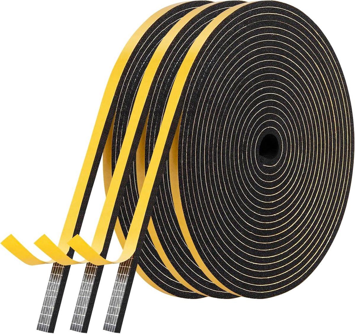 Vensterafdichting afdichtingstape 6 mm x 3 mm - zelfklevend isolatieschuim - vlamvertragend - voorkomt tocht - ShopVlot