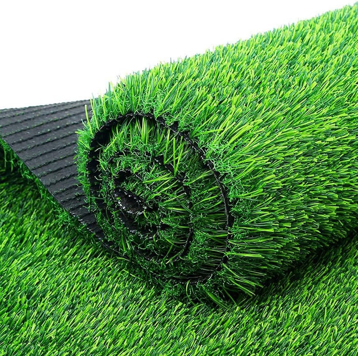 SnelShoppen - Kunstgras Tapijt Meterware 100 x 1000 cm - Kunstgras Rol voor Tuin, Balkon, Camping - UV-bestendig, Zacht en Comfortabel - Kunstgras voo