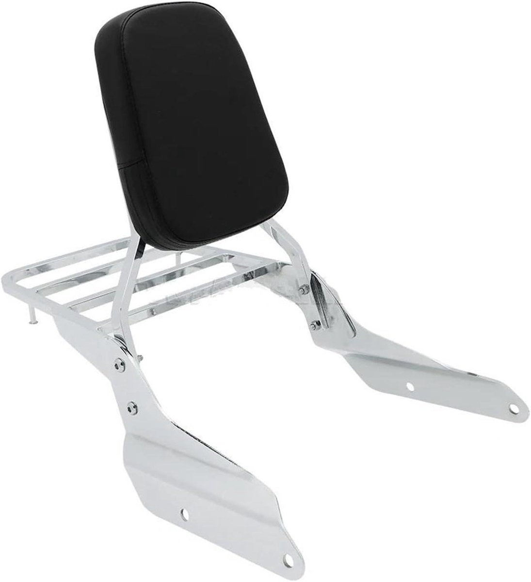 Motorfiets Rugleuning - Sissybar Passagier - Comfortabel Rijden - Met Bagagedrager - 3.2 kg - Zwart