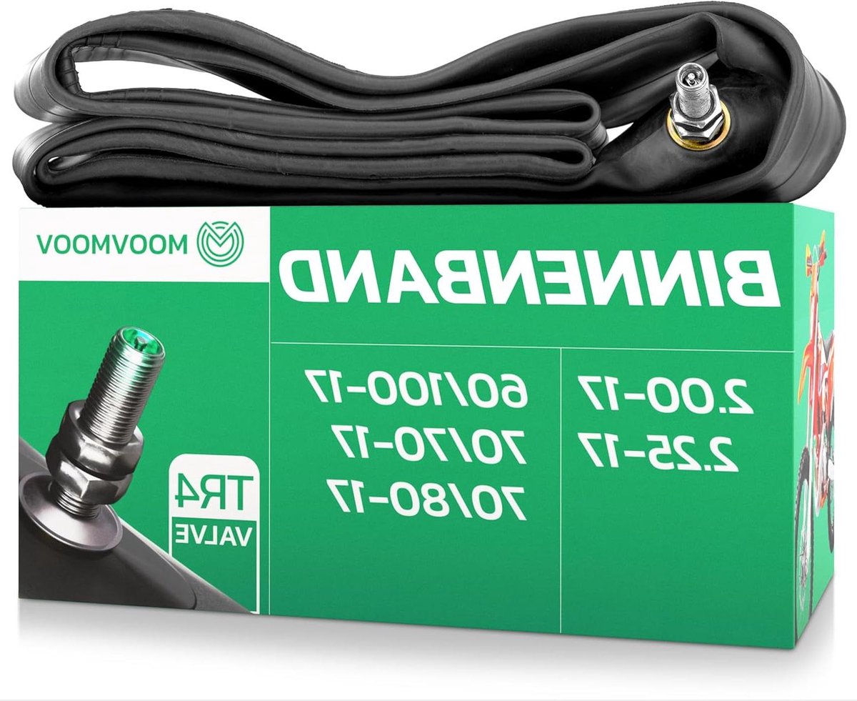 Binnenband 17 Inch - Reserveband Brommer - Voertuig Reparatie - Butylrubber Robuust - 60/100-17 tot 70/80-17 - Zwart