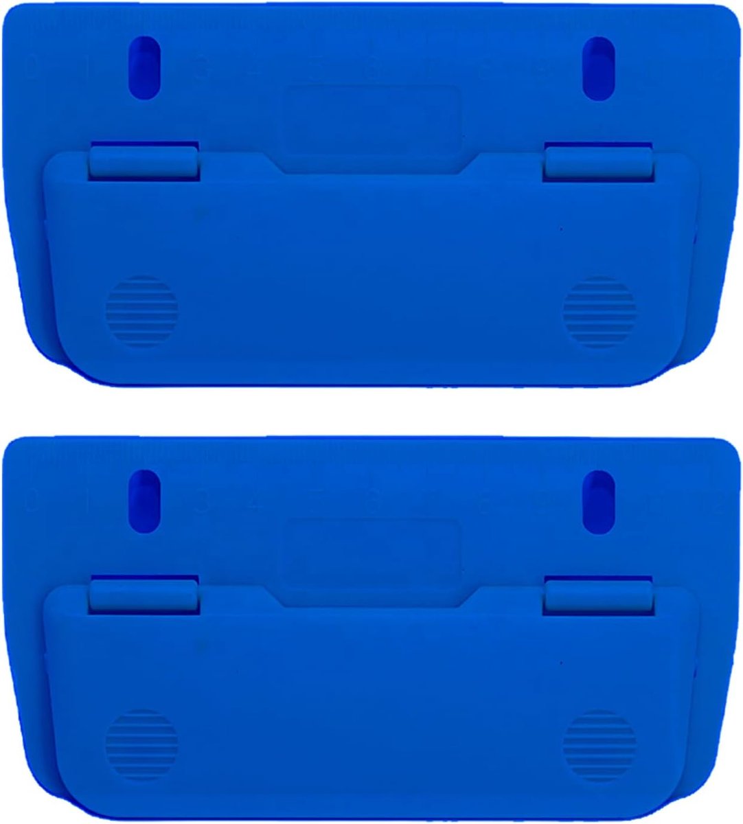 perforator, set van 2 perforator om in te plakken, met zelfklevende notities, voor 8 cm perforatie met 12 cm schaal, voor school, kantoor, huishouden, kleur blauw