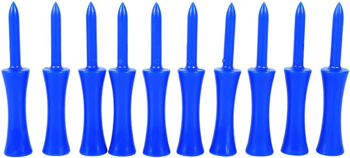Tees, 100st Plastic Blauw 68mm Golf Tees Duurzame Step Down Accessoires voor Maximale Prestaties Geschikt voor Golfsporten