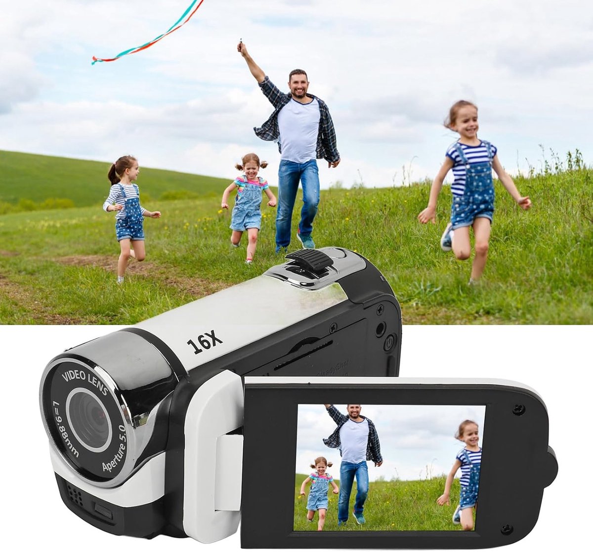 Digitale camera 1080P HD - 16x zoom - 2.4 inch draaibaar scherm - ideaal voor reizen - ShopVlot