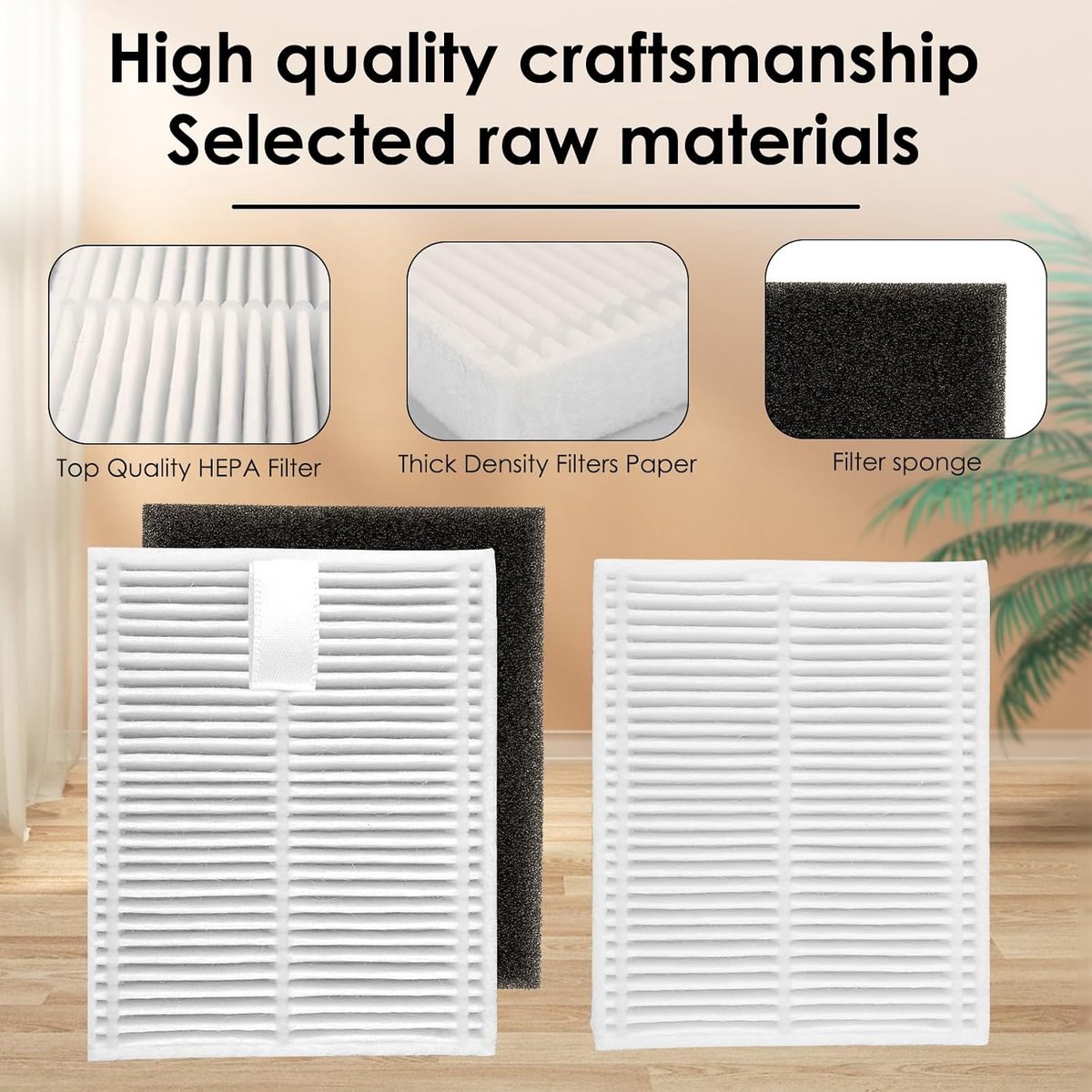 (3 Stuk) L60 L50 HEPA-Filters En Schuimfilters Compatibel Met Eufy L60, L50, L60 SES, L50 SES Stofzuiger, Filterset, Vervangingsonderdelen 3 Filters, Filteraccessoireset