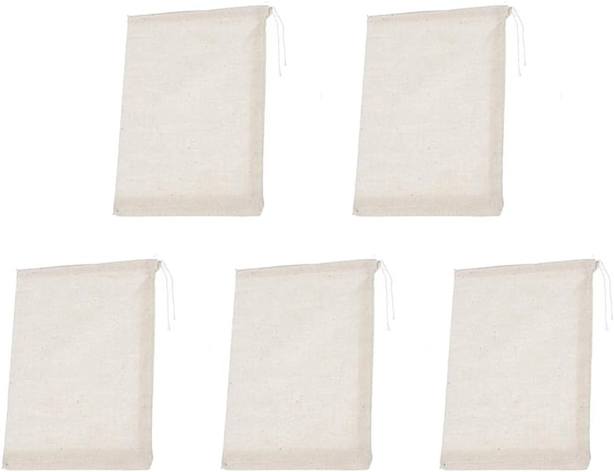 Voedselzeven Filterdoek, Wasbaar en Herbruikbaar Notenmelkzakken, Geschikt voor Notenmelk, Theezakjes, Yoghurt, Kaas, Cold Brew Koffie Thee (12 X 14 Inch)