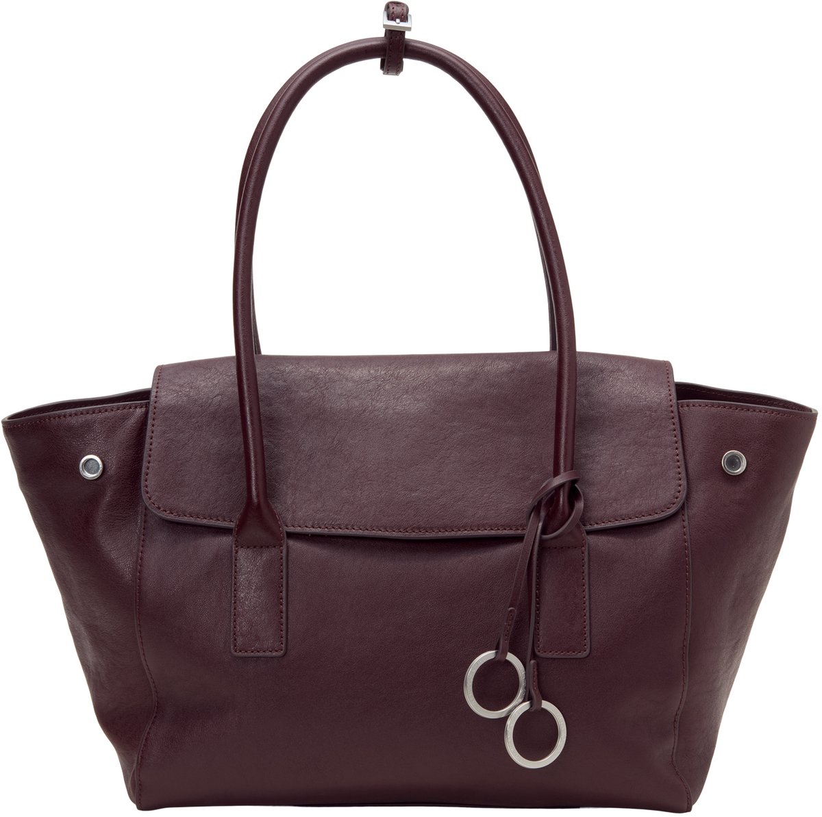 Marc O'Polo shopper schoudertas Gaby Shopper Black Cherry donkerbruin