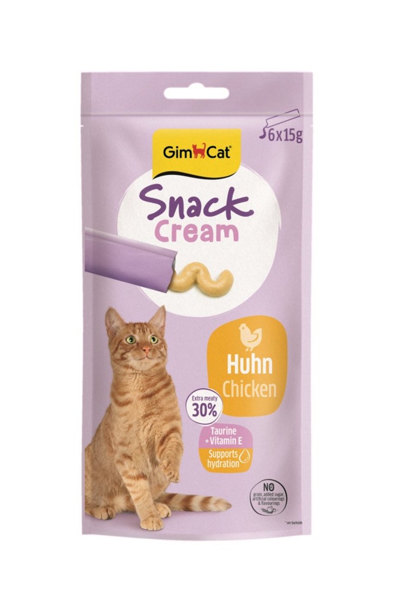 GimCat Snack Cream - Kip - 6 x 15 g