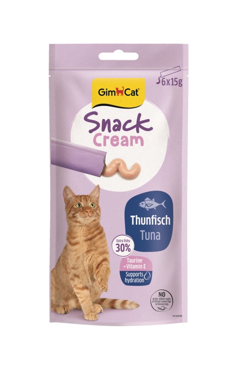 GimCat Snack Cream - Tonijn - 6 x 15 g