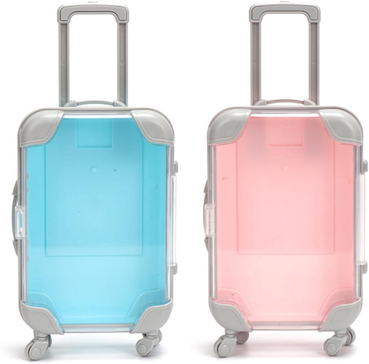 2 stuks spaarpot, realistische mini-koffer, transparant, trolley, schattige bagage-organizer, decoratie voor feestjes, creatieve spaarpot, voor verjaardag, bruiloft, vakantie