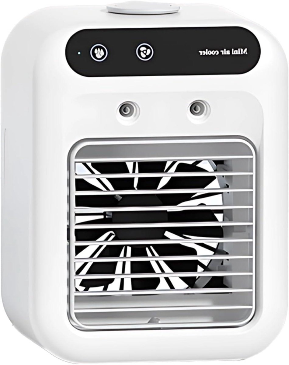 Draagbare Luchtkoeler - Mini Airco Ventilator - Persoonlijke Koeling - Vernevelingsfunctie - 164 x 114 x 214 cm - Wit