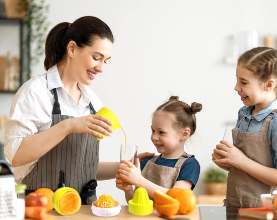 Unieke Citroenpers in Citroenvorm, Handmatige Juicer met Twee Persopties voor Citrusvruchten en Meer (Geel) — afbeelding 5