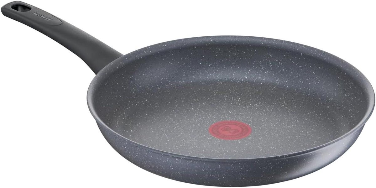 Koekenpan - Koekenpan met anti-aanbak - Gezond Koken - Mineraal verrijkte coating - 26 cm - Grijs