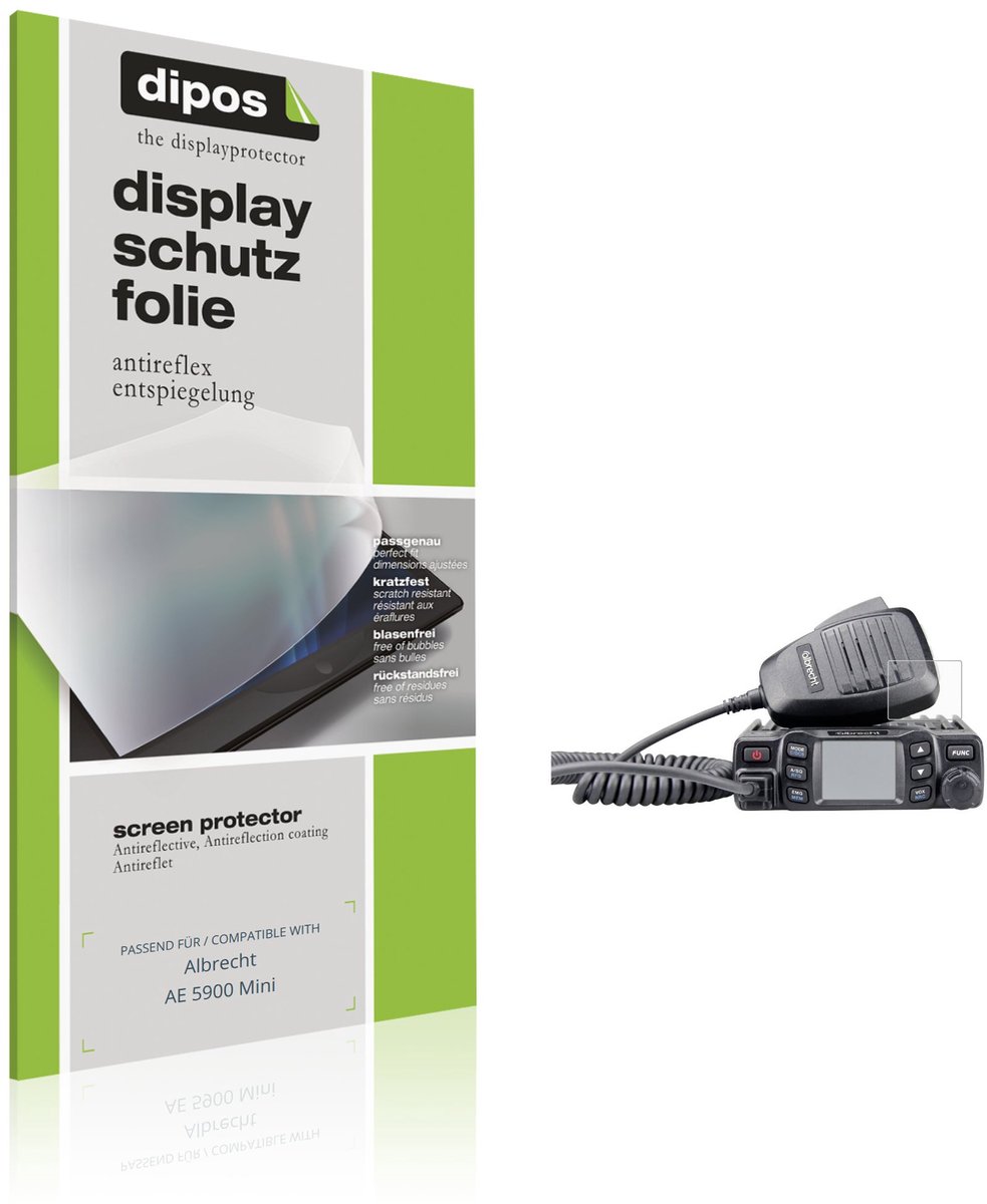 dipos – 2x Matte Beschermfolie geschikt voor Albrecht AE 5900 Mini | Krasbestendige & antireflecterende Screenprotector Ultra-Thin