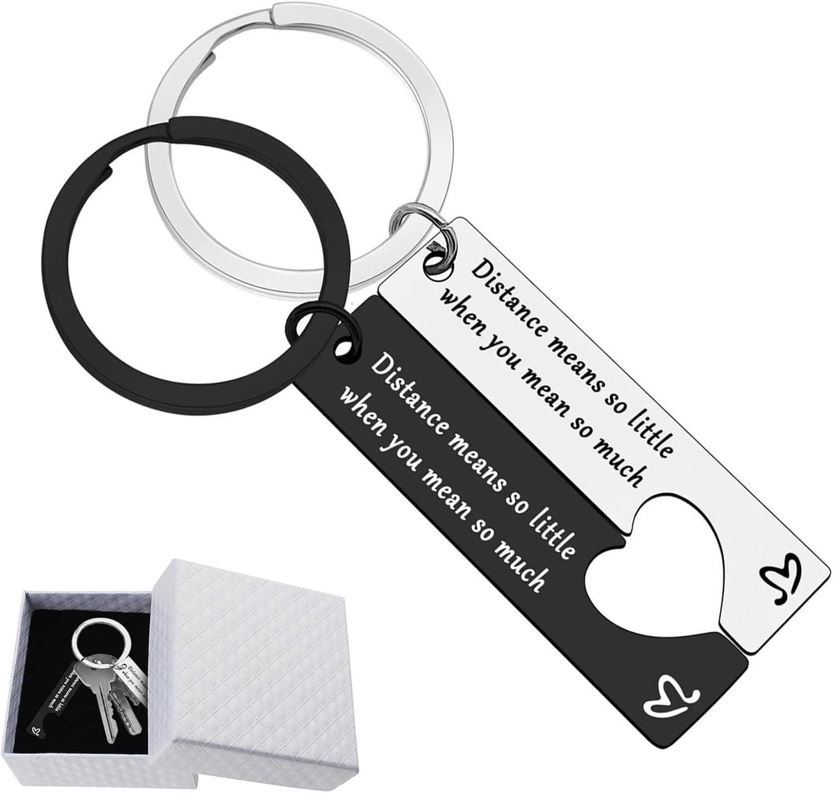 Set Voor Koppels RVS 12x50mm Zilverkleurig Relatie Cadeau Anniversarium Verjaardag Liefde