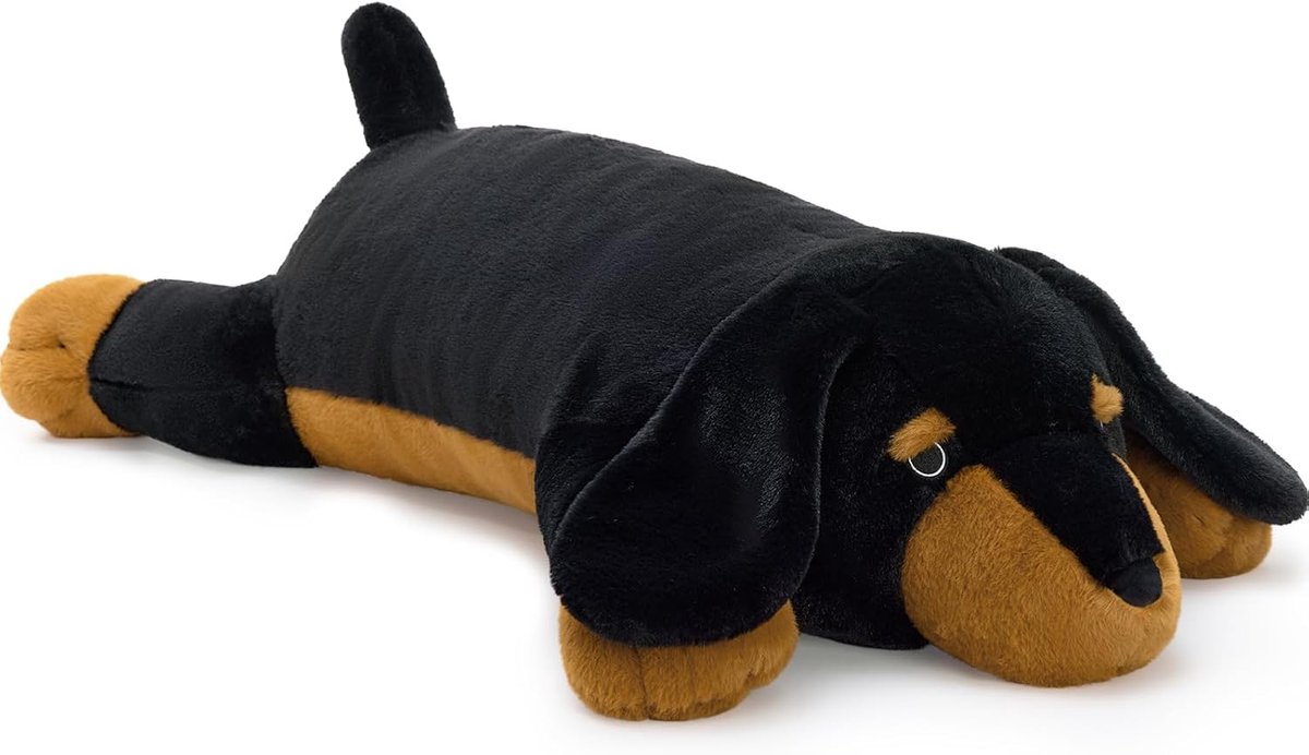 100 cm lang, teckel hond, knuffeldier, XXL, grote pluche hond, knuffeldier, kindercadeau