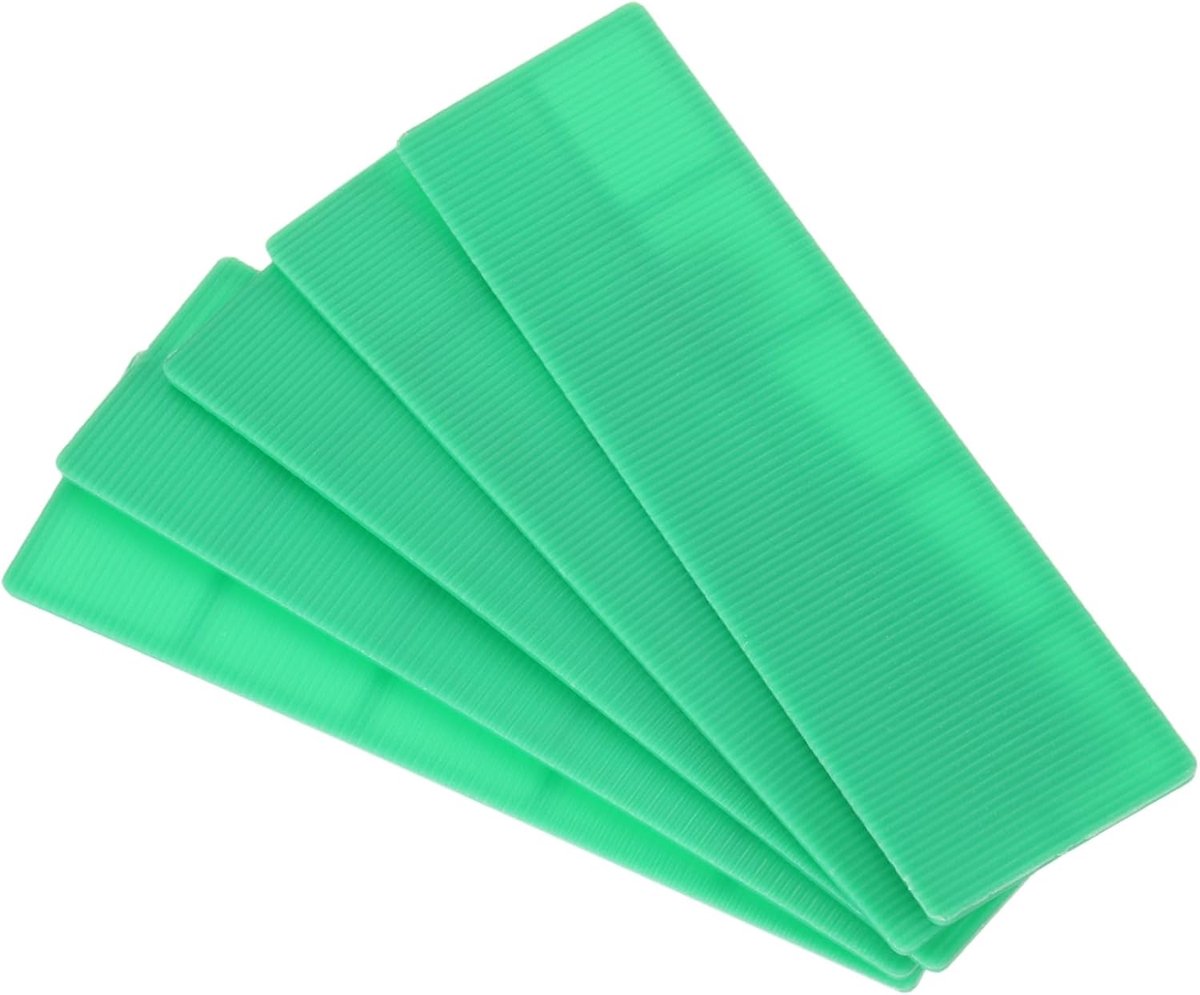 50 stuks onderlegplaten, kunststof afstandhouders, 100 x 28 x 2 mm, tegelwiggen, afstandsplaten, compensatieplaten, afstandblokken, onderlegblokken, beglazingsblokken voor ramen, groen